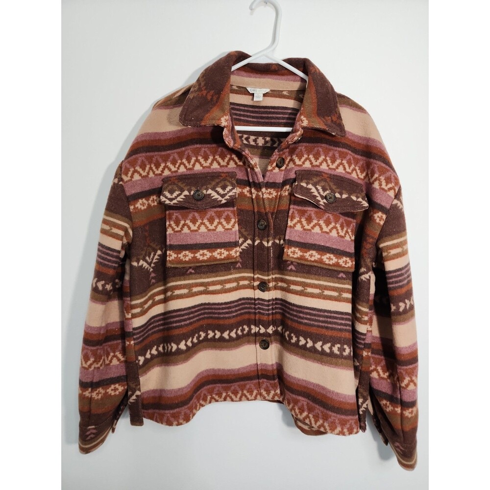 Cato Womans Wool Blend Barn Western Jacket Coat Aztec Southwestern Sz. L